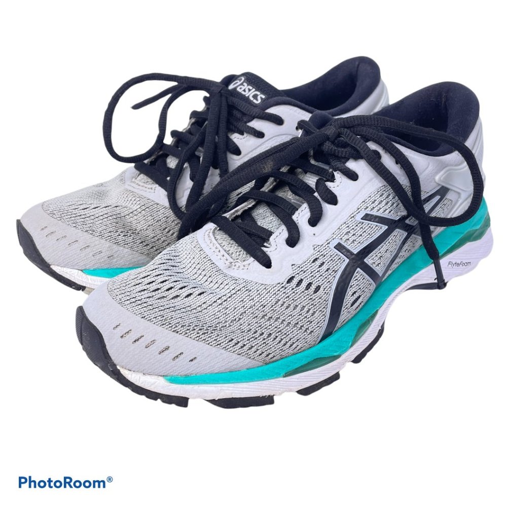 💥SOLD💥Asics Gel Kayano 24 T799N Gray Black Teal Running